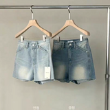 KOREAN COLLECTION 2506 毛边磨白牛仔短裤