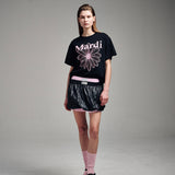 MARDI MERCREDI 2506 TSHIRT FLOWERMARDI_BLACK PINK