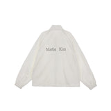 MATIN KIM 2603 LOGO COATING JUMPER IN WHITE