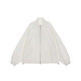 MATIN KIM 2603 LOGO COATING JUMPER IN WHITE