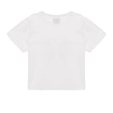 MATIN KIM 2603 LOGO CROP TOP IN WHITE