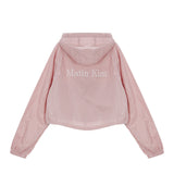 MATIN KIM 2605 MATIN CROP HOODY COATING JUMPER IN PINK