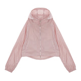 MATIN KIM 2605 MATIN CROP HOODY COATING JUMPER IN PINK