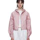 MATIN KIM 2605 MATIN CROP HOODY COATING JUMPER IN PINK
