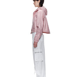 MATIN KIM 2605 MATIN CROP HOODY COATING JUMPER IN PINK