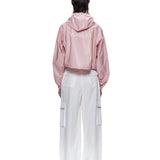 MATIN KIM 2605 MATIN CROP HOODY COATING JUMPER IN PINK