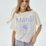 MARDI MERCREDI 2604 TSHIRT FLOWERMARDI_CREAM LIGHTPURPLE