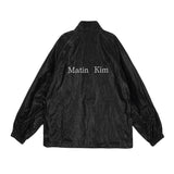 MATIN KIM 2604 LOGO COATING JUMPER IN BLACK