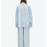 13DE MARZO | 2608 All-Over Floral Print Shirt Blue