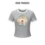 13DE MARZO | 2602 Oil Paint Clown Bear Short Tee Grey