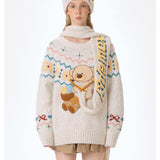 13DE MARZO | 2601 Fair Isle Bear Knit Sweater