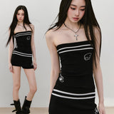 VIA PITTI 2509 撞色条纹针织抹胸上衣