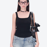 13DE MARZO | 2601 Bear Logo Tank Top Black