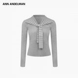 ANN ANDELMAN 2604 条纹系带针织开衫