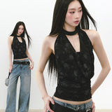 VIA PITTI 2601 设计感链条荡领挂脖收腰背心