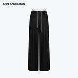 ANN ANDELMAN 2605 双腰原色薄牛仔裤 黑