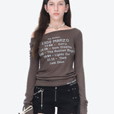 13DE MARZO | 2602 Timeline Print Undershirt Dark Grey