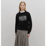 MARITHE 2511 经典LOGO粗纱毛衣 黑