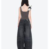 13DE MARZO | 2605 Faux Gem Vest Dark Grey