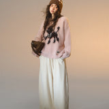 SOMESOWE 2511 傲娇小狗圆领毛衣