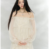 VIA PITTI 2606 多层荷叶边吊带裙 米杏