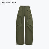 ANN ANDELMAN 2609 大口袋宽松降落伞裤 军绿