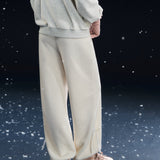 SOMESOWE 2602 绒感束脚口灯笼休闲裤 米白