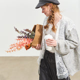 SOMESOWE 2510 波嬉风V领系带开衫