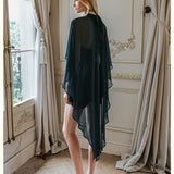 SHEER LUCK 2512 Amara编织挂脖披肩鱼骨连衣裙 黑