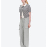 13DE MARZO | 2609 Pocket Bear Wide-leg Sweatpants Grey