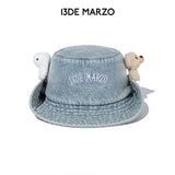 13DE MARZO | 2603 Reversible Denim Bucket Hat Light Blue