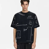 13DE MARZO | SS2404 Sketch Line T-shirt Black