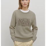 MARITHE 2511 经典LOGO休闲毛衣 燕麦