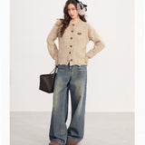 MacyMccoy 2601 彩纱粗针毛衣外套