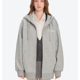13DE MARZO | 2604 Shine Logo Zip Hoodie Grey