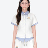 13DE MARZO | 2605 Lines Bear Tight Shirt White