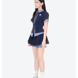 13DE MARZO | 2605 Lines Bear Tight Shirt Nazy Blue