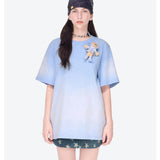 13DE MARZO | 2604 MARZO Rainy Day T-shirt Blue