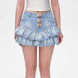 13DE MARZO | 2510 Bear Denim Cake Skirt