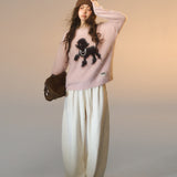 SOMESOWE 2511 傲娇小狗圆领毛衣