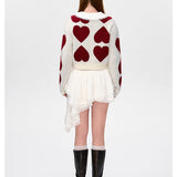 13DE MARZO | 2412 Heart Logo Short Sweater