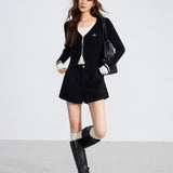 MacyMccoy 2601 铆钉麂皮绒短裤