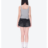 13DE MARZO | 2601 Bear Logo Tank Top Dark Grey