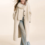 Kroche 2512  手工钉五瓣花亮片加绒微喇牛仔裤