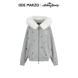 13DE MARZO | 2610 Rolling Stones Bear Zip Hoodie Grey
