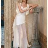 SHEER LUCK 2601 网纱蕾丝拼接鱼尾裙