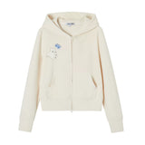 SOMESOWE 2602 晚安小熊毛巾绣连帽卫衣/摇粒绒卫裤 米白