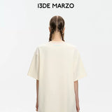 13DE MARZO | SS2403 Badges Velcro T-shirt Wathet Beige