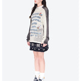 13DE MARZO | 2602 Rebel Clown Bear Hollow Sweater White