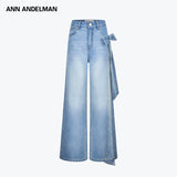 ANN ANDELMAN 2602 做旧水洗蝴蝶结牛仔裤